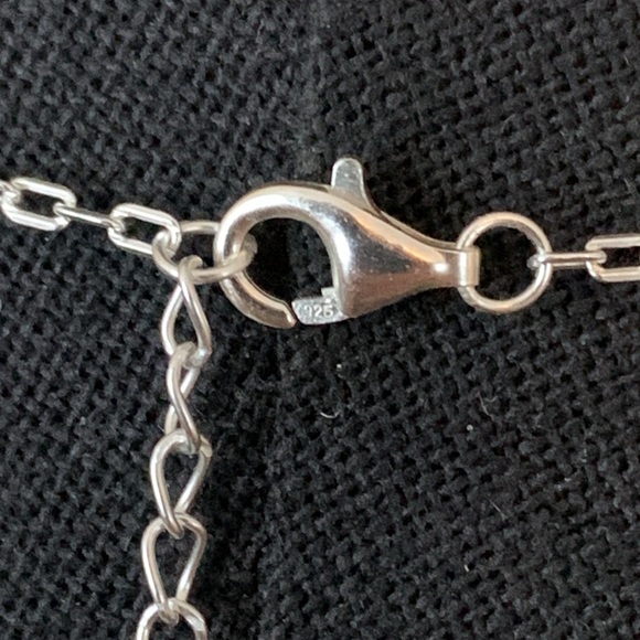 Blue and Green Floral Glass 3 Dimenisional Heart Pendant on a Delicate 925 Chain - Picture 11 of 13